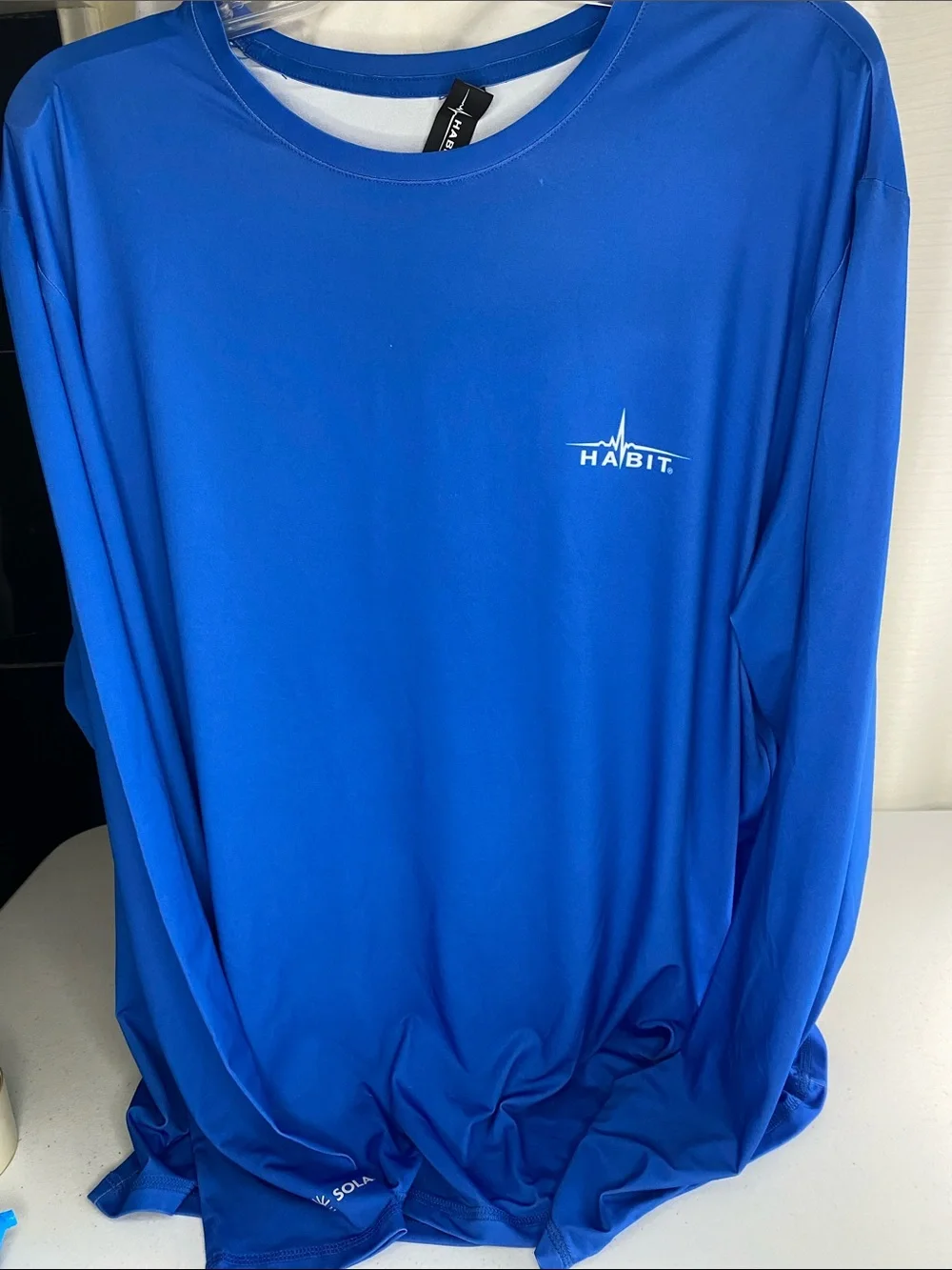 Habit Men’s Long Sleeve Blue Fishing Rash Guard